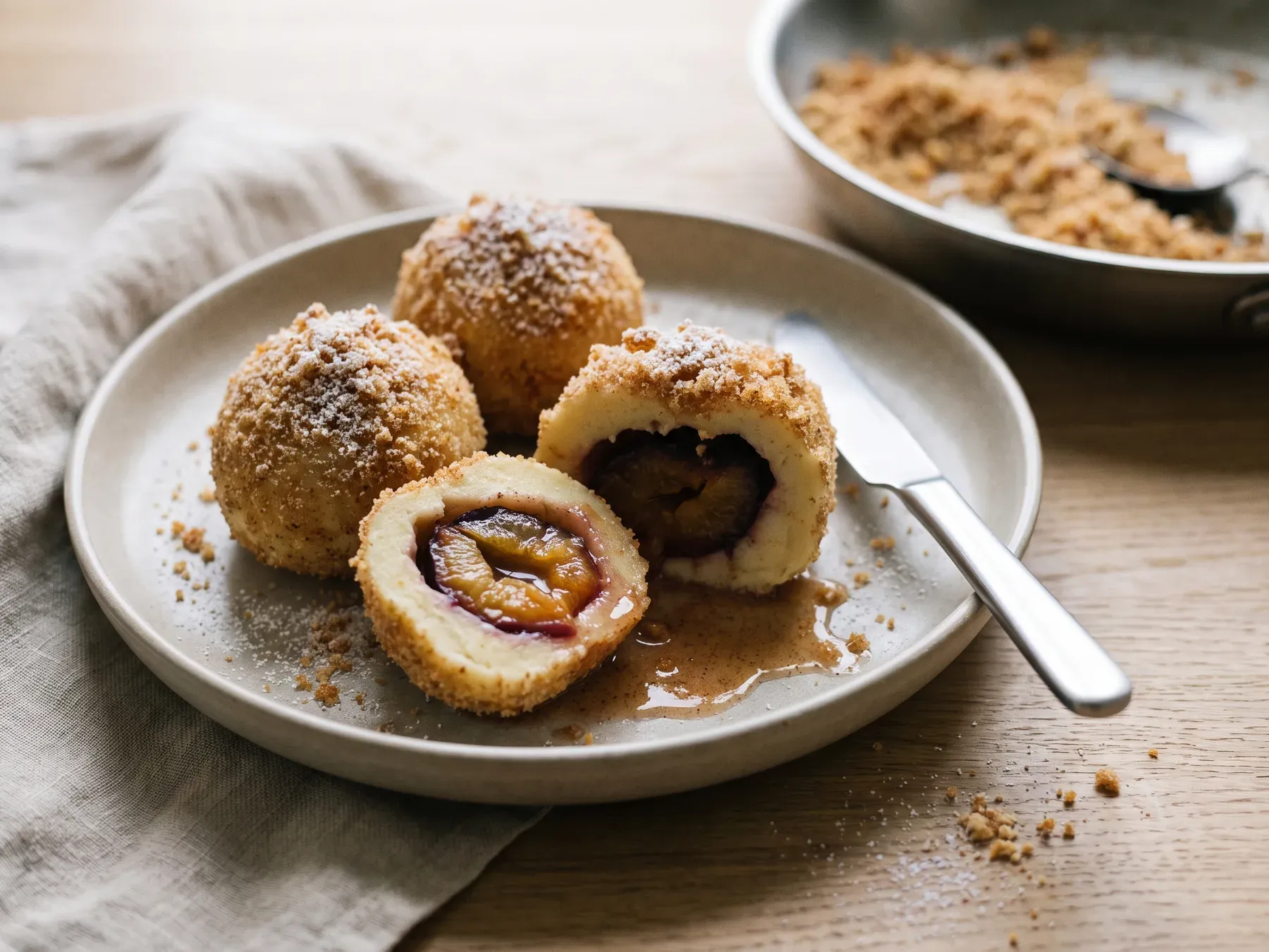 Marillen- oder Zwetschgenknödel